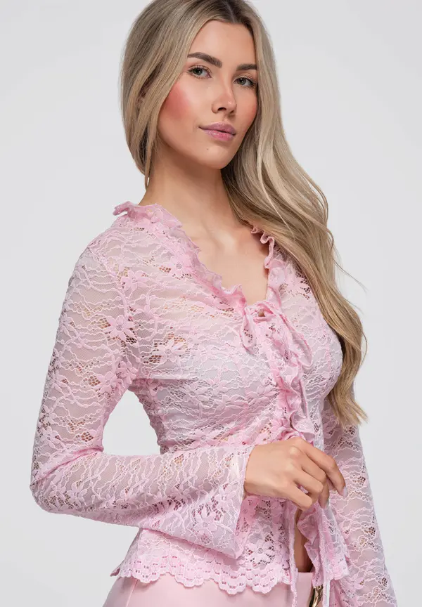 Ombre Ženska bluza z ombre čipko