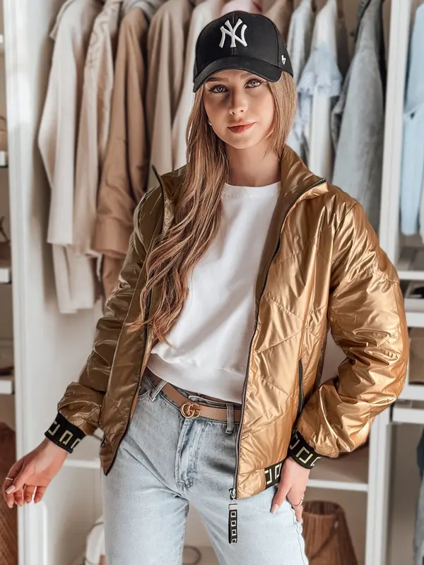 DStreet Ženska bomber jakna GLAMCIX bež