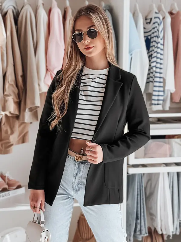 DStreet Ženska črna jakna CLASSVENT