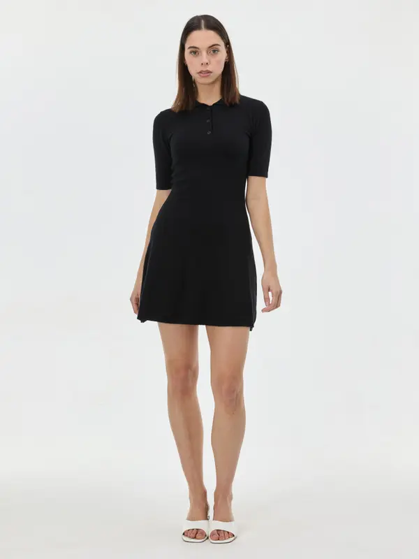 Orsay Ženska črna pletena obleka ORSAY