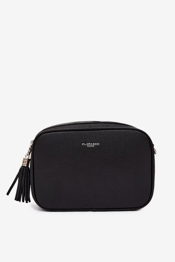 FLORA & CO Ženska črna torba čez telo Flora&amp;Co