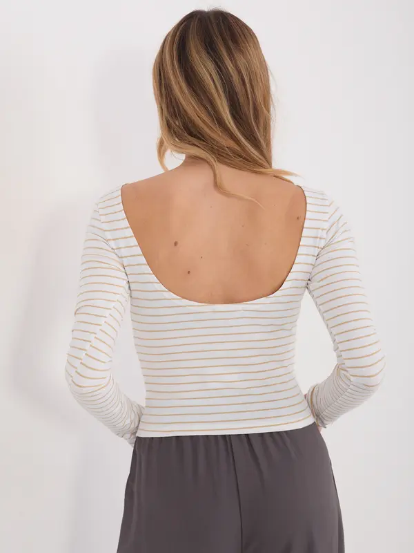 Factory Price Ženska črtasta bluza z dolgimi rokavi