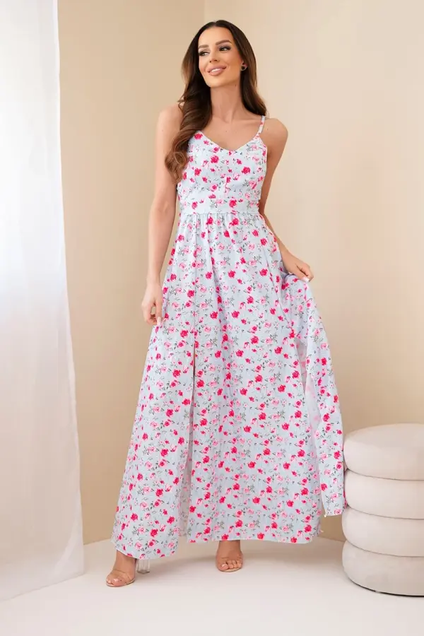 Kesi Włoski Ženska cvetlična maksi obleka Kesi