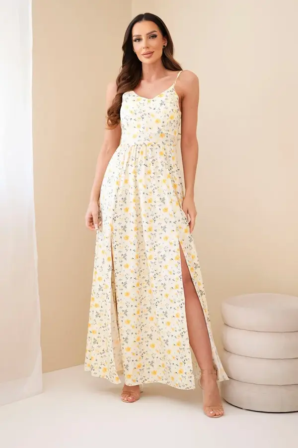 Kesi Włoski Ženska dolga cvetlična obleka Kesi