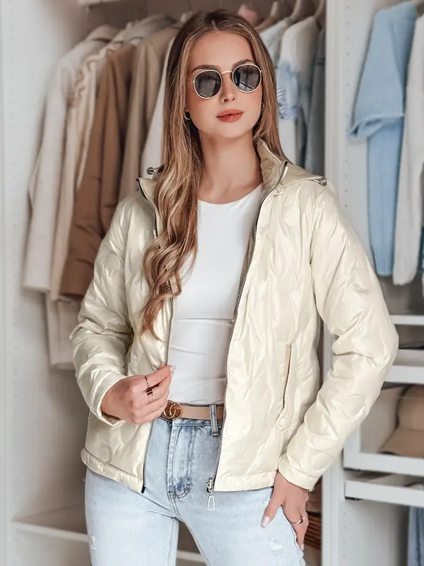 DStreet Ženska dvostranska prehodna jakna SYLVIAN bela