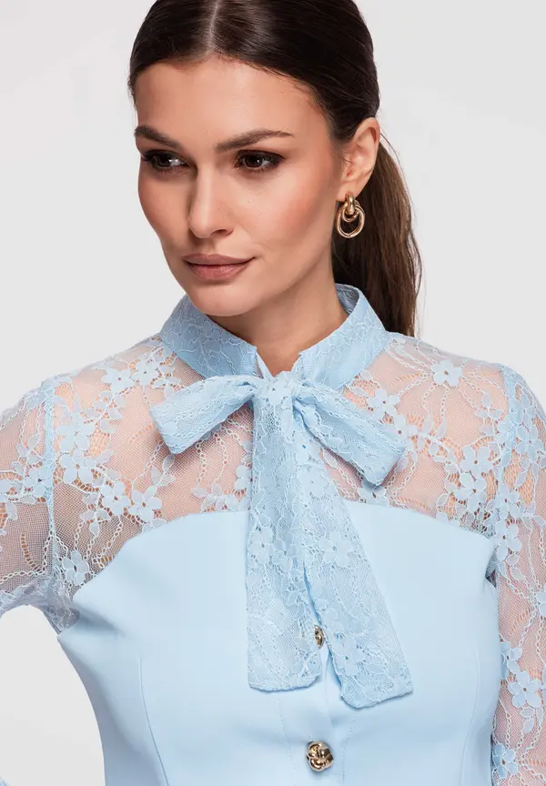 Edoti Ženska elegantna srajca s čipko