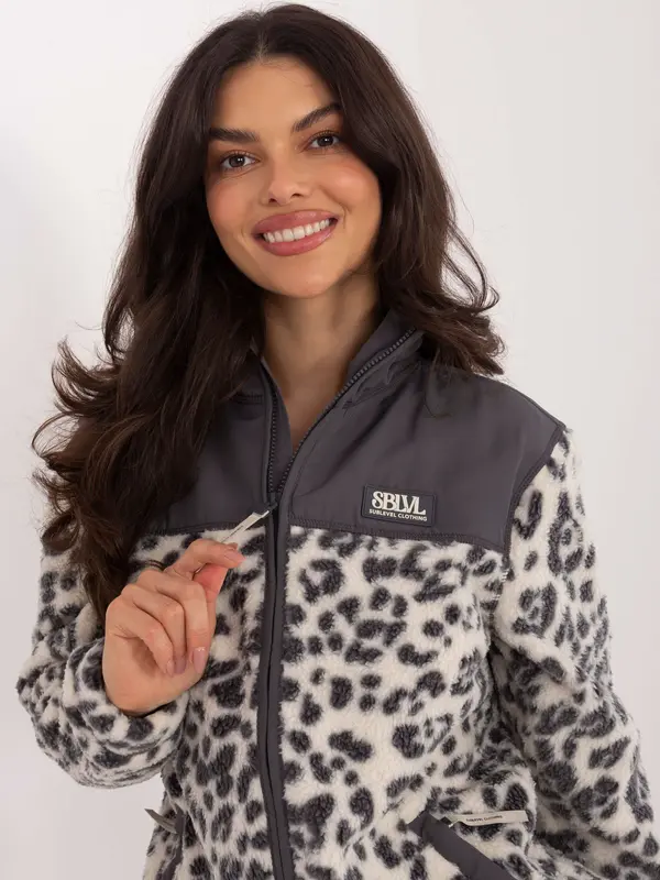 Sublevel Ženska flis jopa z leopardjim vzorcem