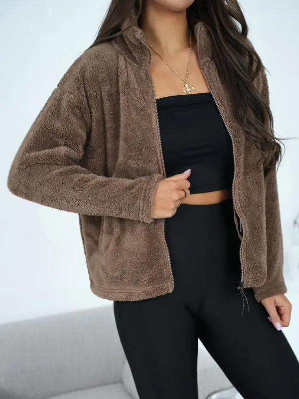 Factory Price Ženska flis pulover s kapuco z zadrgo