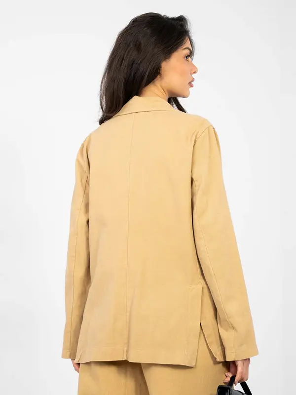 RUE PARIS Ženska jakna kamel barve