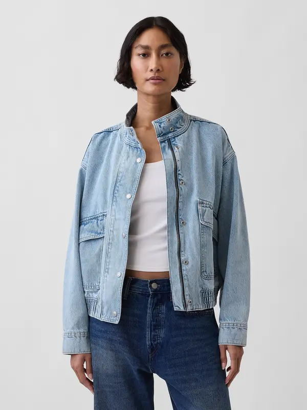 GAP Ženska jeans jakna oversized bomber GAP