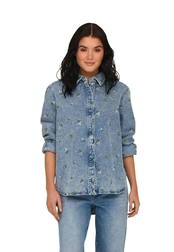 Only Ženska jeans majica s cvetličnim vzorcem