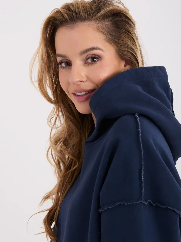 Factory Price Ženska jopa s kapuco, temno modra