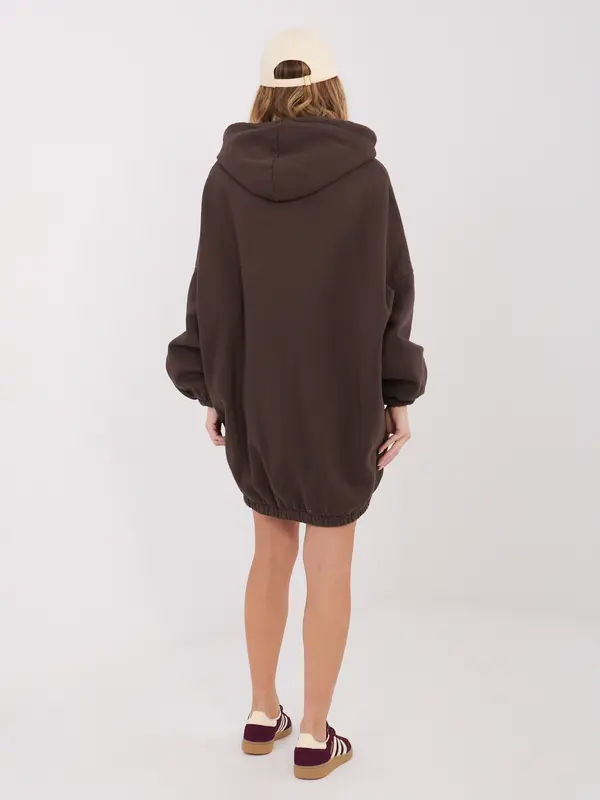 Factory Price Ženska jopa s kapuco, temno rjava