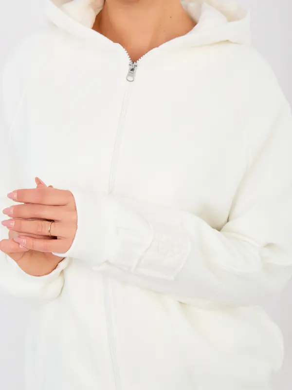 Factory Price Ženska jopa s kapuco v ekru barvi