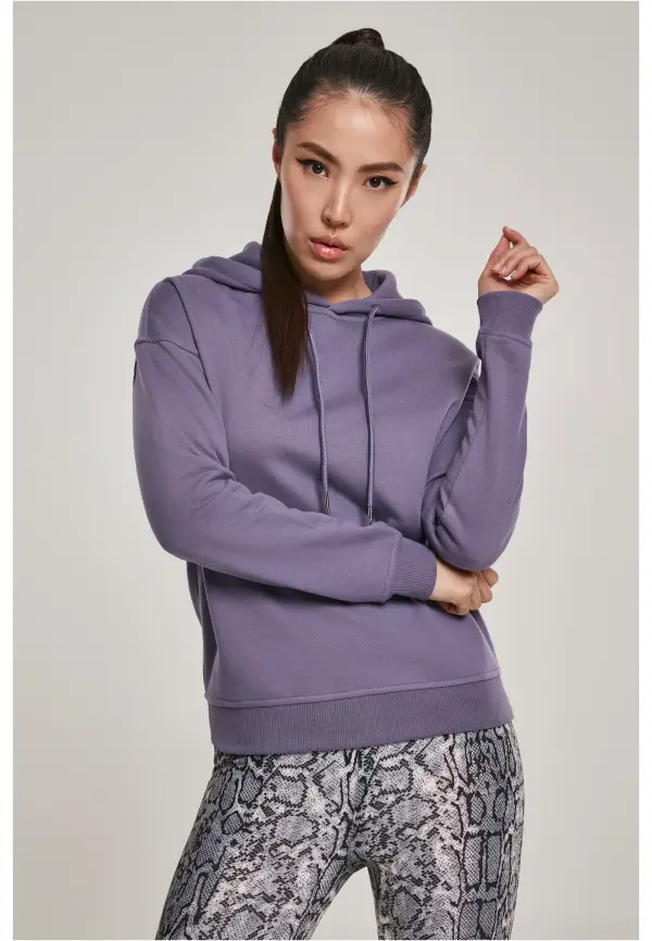 Urban Classics Ženska jopa s kapuco v pudrasti barvi