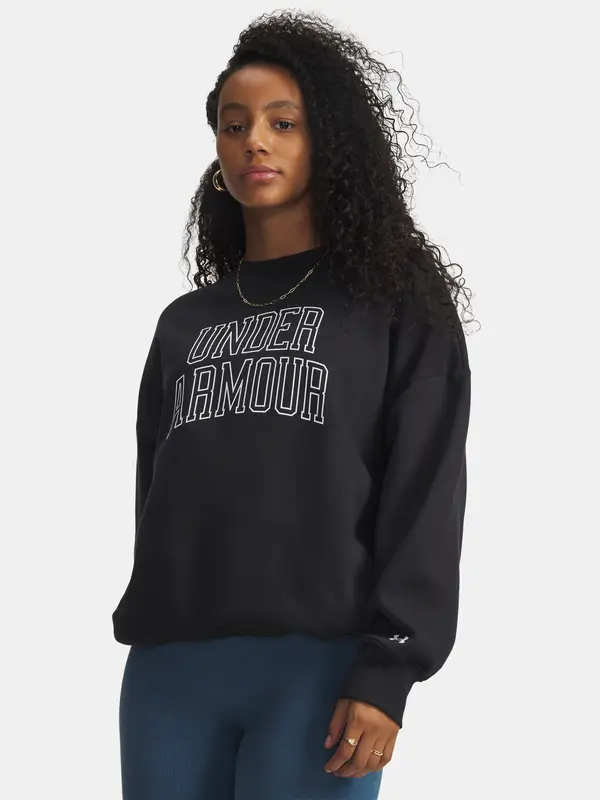 Under Armour Ženska jopa Under Armour Rival Flc OS Varsity Crew-ČRNA