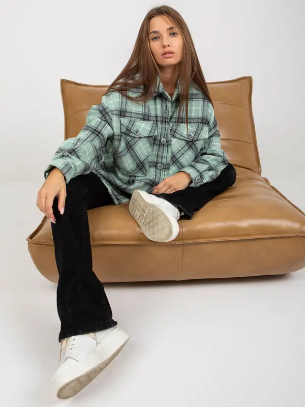 Patiskha Ženska karirasta srajca v barvi mete