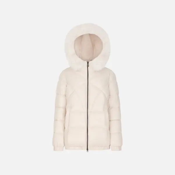 GEOX Ženska kremna zimska jakna Geox Backsie