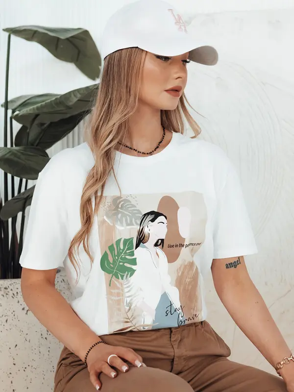 DStreet Ženska majica BRAVIS bela