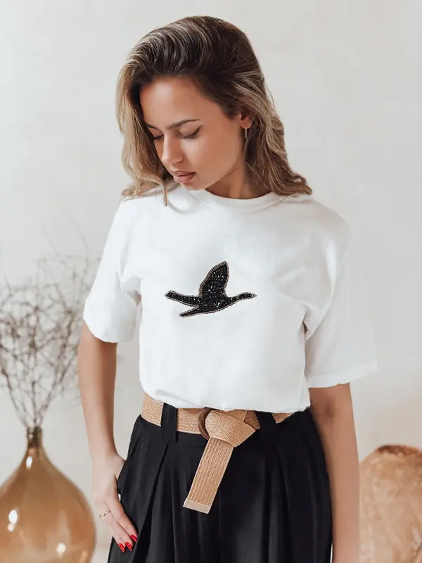 DStreet Ženska majica BRILD ecru