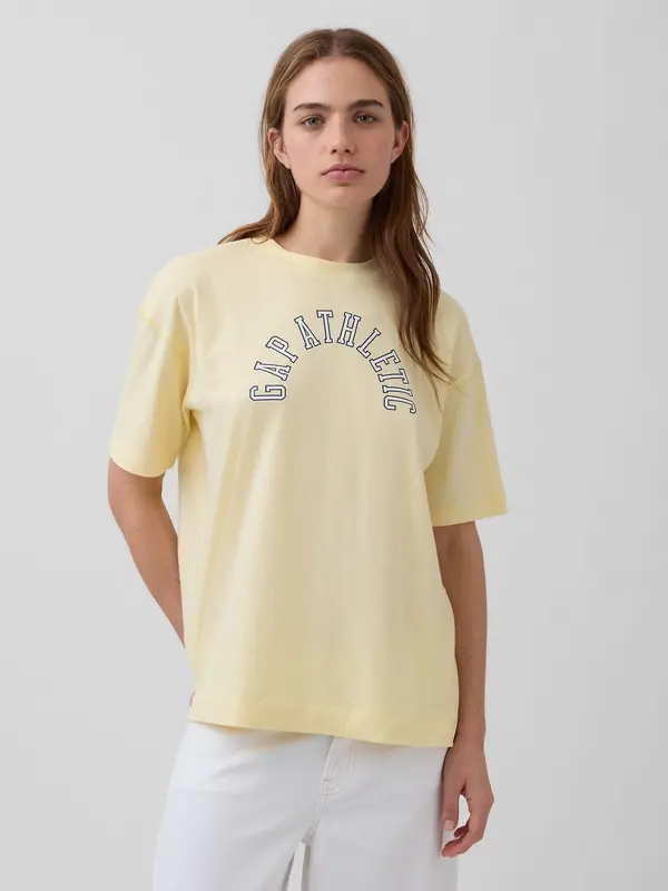 GAP Ženska majica GAP Oversize z vintage logotipom