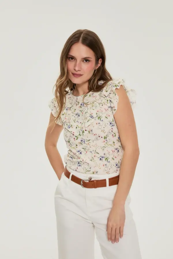 Marisse Ženska majica Marisse, barva Off White