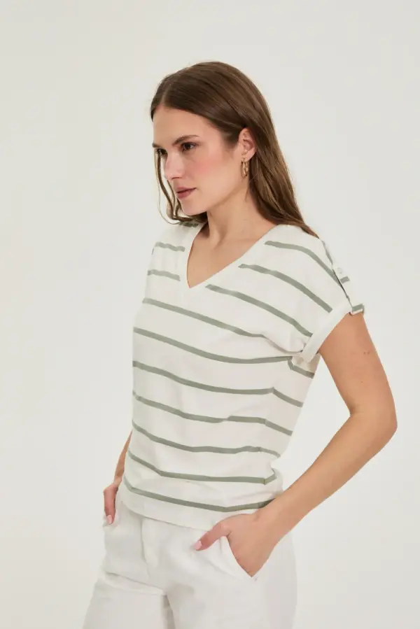 Marisse Ženska majica Marisse L-TS-4924 OLIVNA