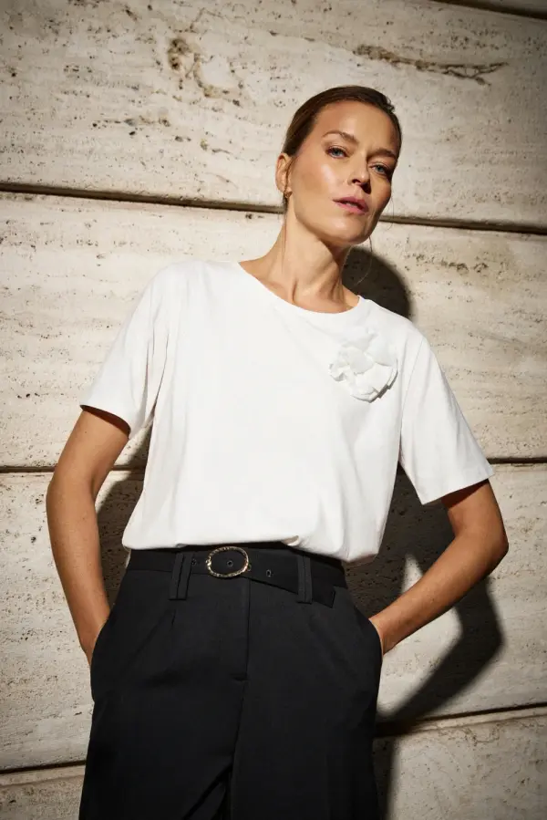 Marisse Ženska majica Marisse v beli barvi
