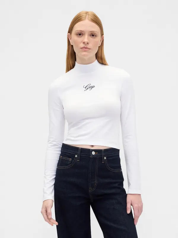 GAP Ženska majica s kratkimi rokavi GAP z logotipom