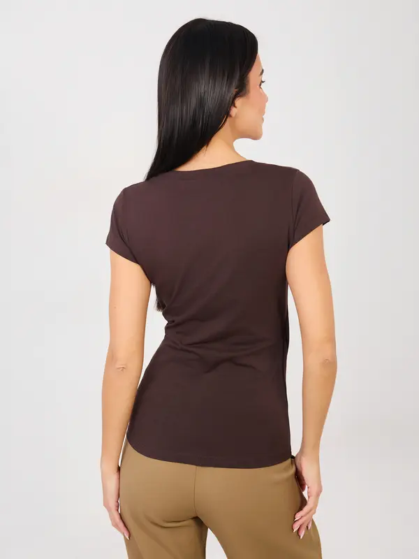 BASIC Feel Good Ženska majica s kratkimi rokavi, temno rjava