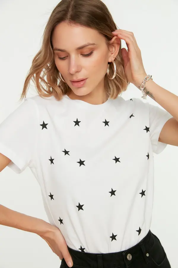 Trendyol Ženska majica Trendyol Star printed