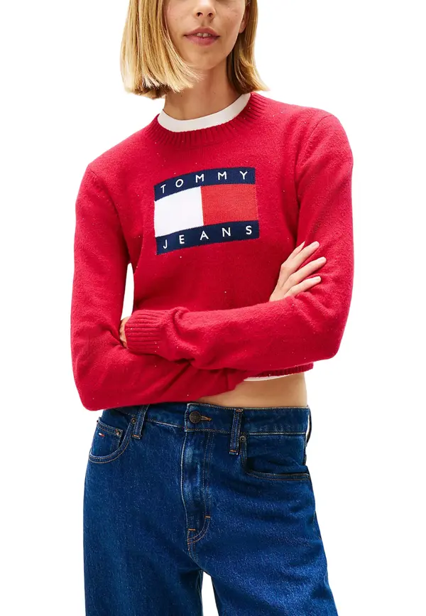 Tommy Hilfiger Jeans Ženska majica z dolgimi rokavi Tommy Hilfiger