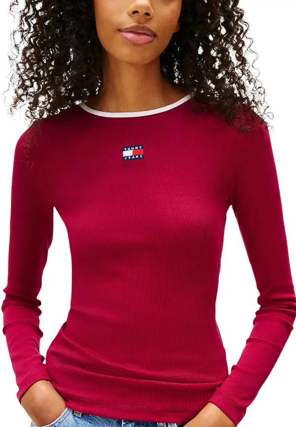 Tommy Hilfiger Jeans Ženska majica z dolgimi rokavi Tommy Hilfiger