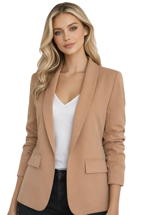 FASHION Ženska modna jakna - kamelja