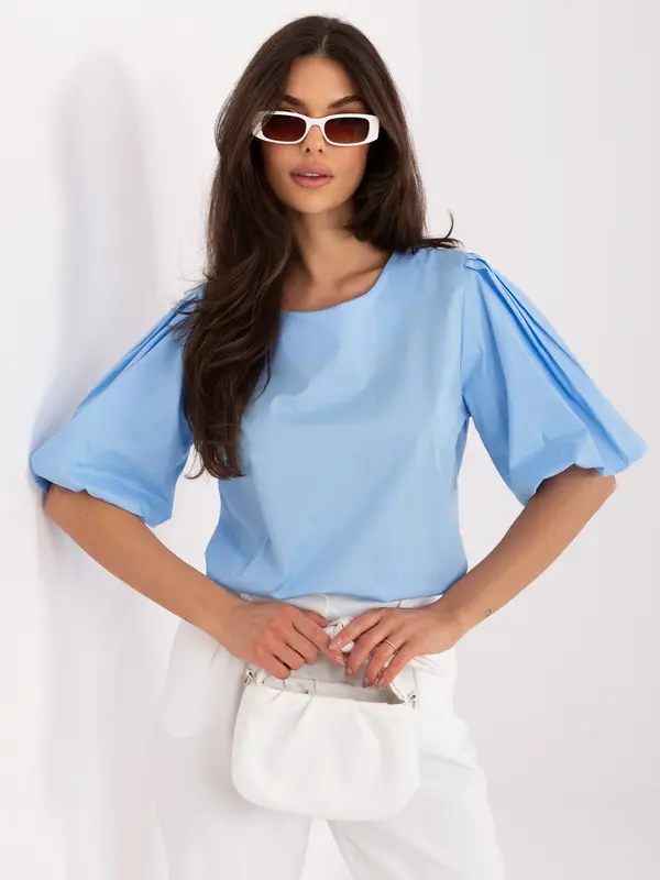 Italy Moda Ženska modra oversized bluza