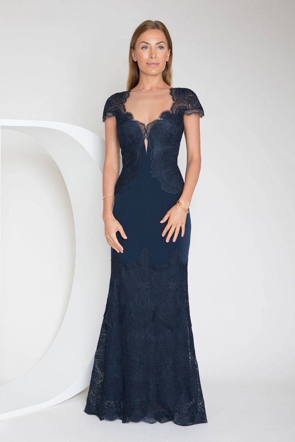 Deni Cler Milano Ženska obleka Deni Cler Milano Deni_Cler_Milano_Dress_T-Dw-3251-0M-40-58-1_Navy_Blue