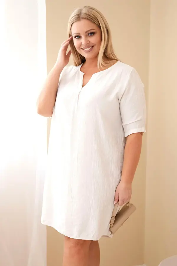 Kesi Włoski Ženska obleka iz viskoze Kesi Włoski s kratkimi rokavi