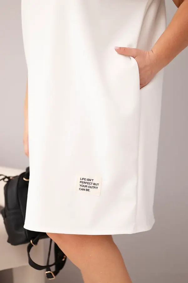 Kesi Włoski Ženska obleka Kesi Włoski Plus Size s kratkimi rokavi in ​​žepi