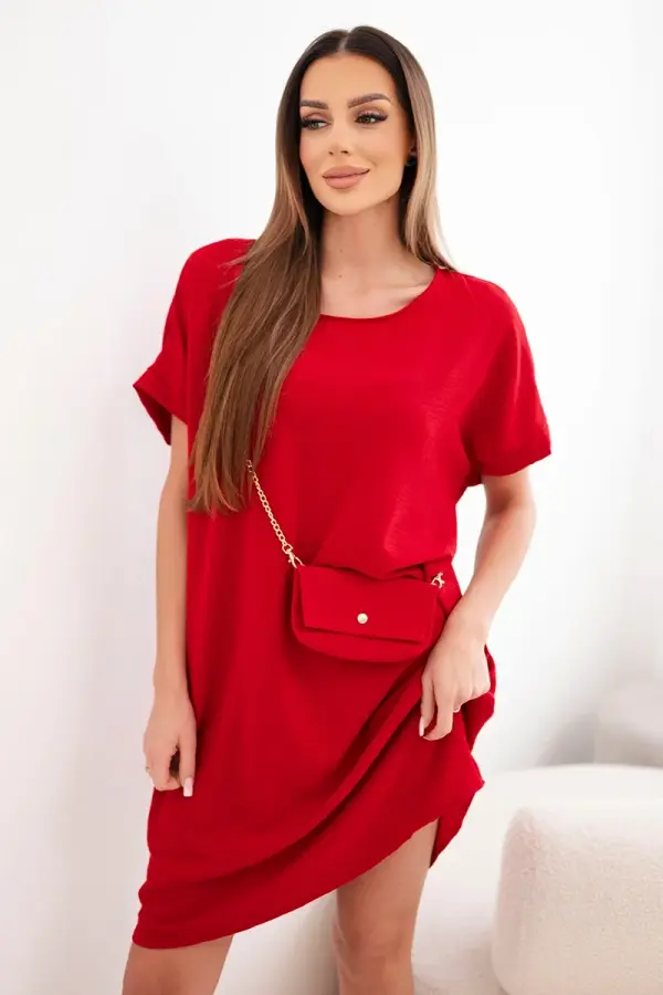 Kesi Włoski Ženska obleka s kratkimi rokavi in ​​torbico Kesi