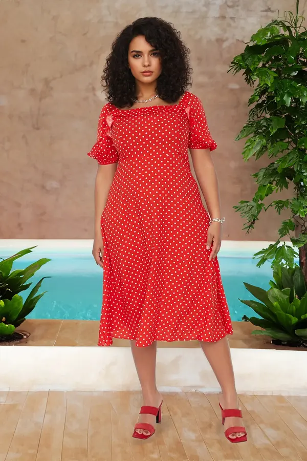 Trendyol Ženska obleka Trendyol Polka dot