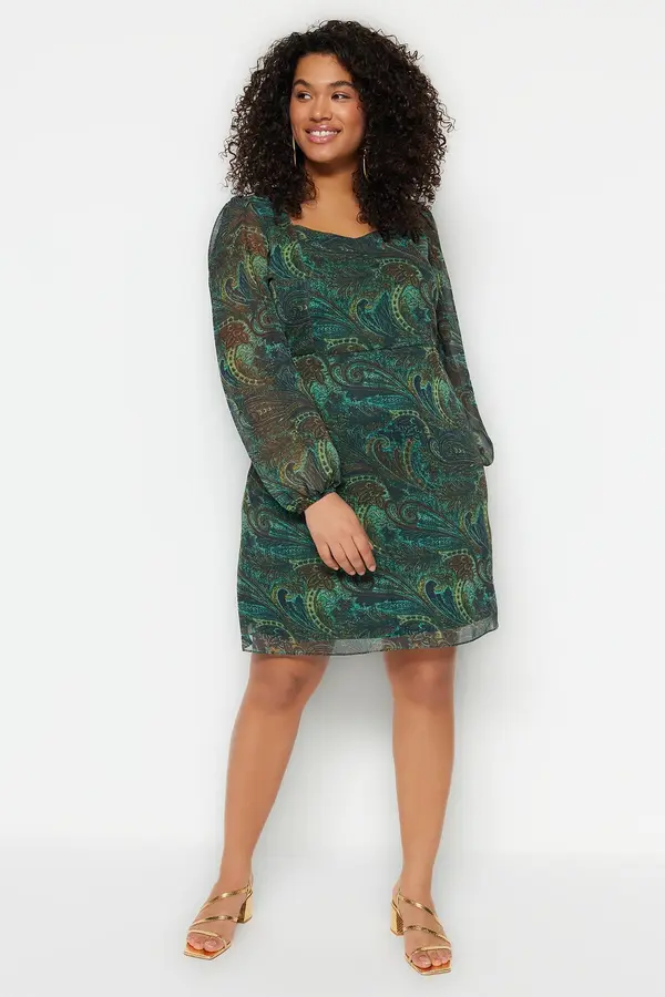 Trendyol Ženska obleka Trendyol TBBSS23AH00187/Green