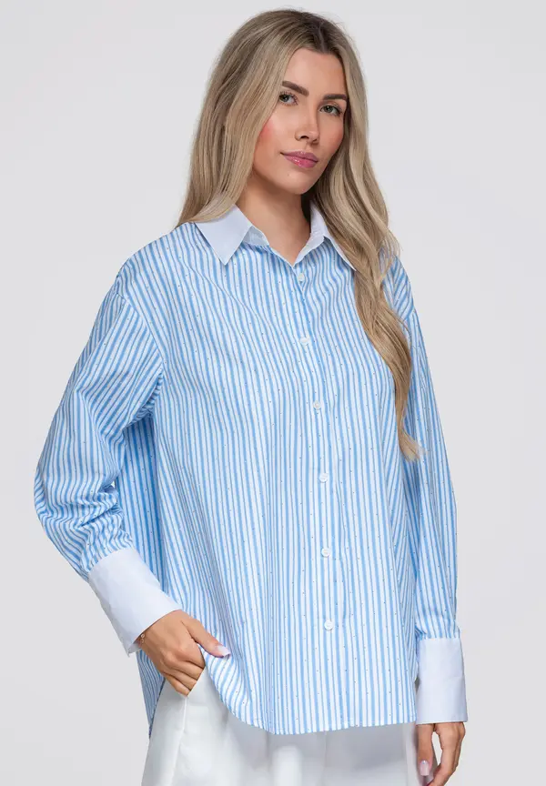 Ombre Ženska ombre bluza z navpičnim vzorcem