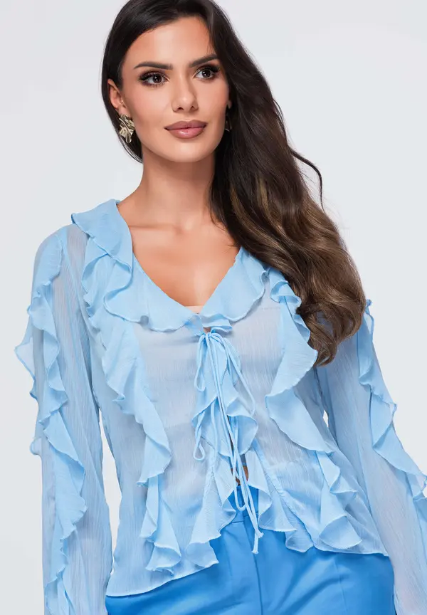 Ombre Ženska ombre bluza z volančki