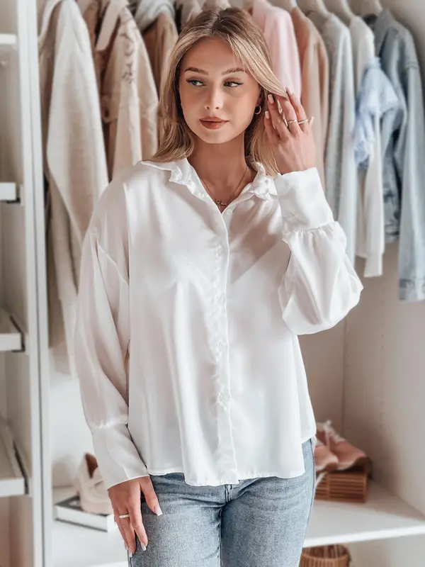 DStreet Ženska oversize bluza SATINIA bela