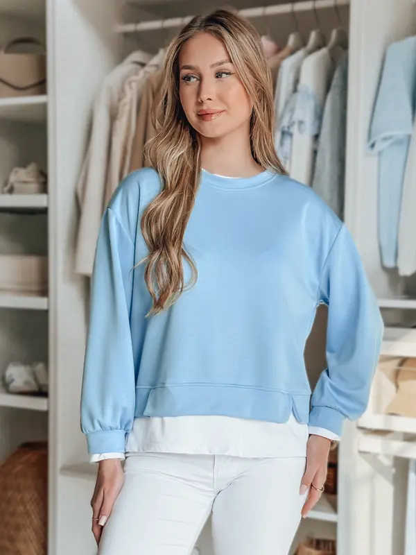 DStreet Ženska oversized jopa LUZZIO modre barve