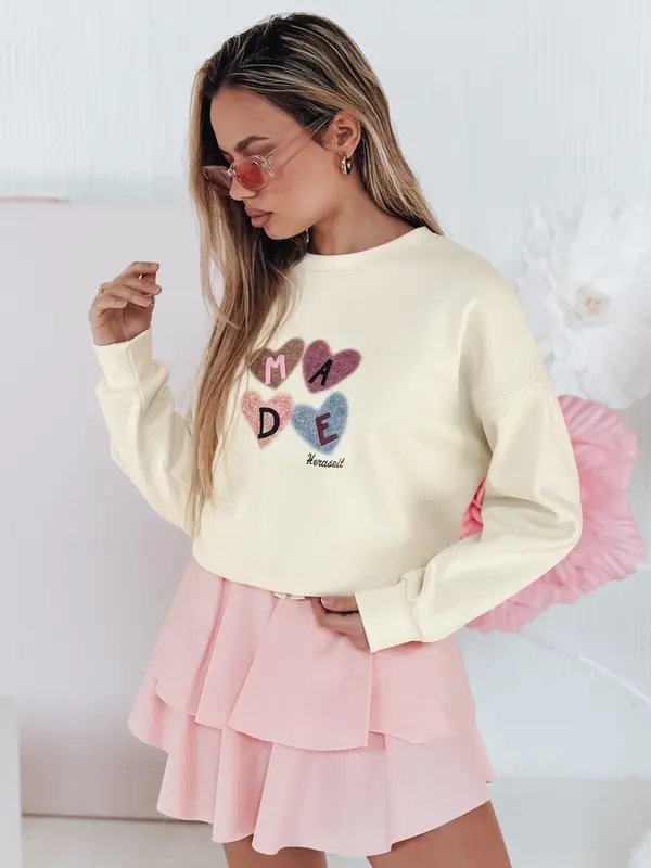 DStreet Ženska oversized jopa s potiskom srca