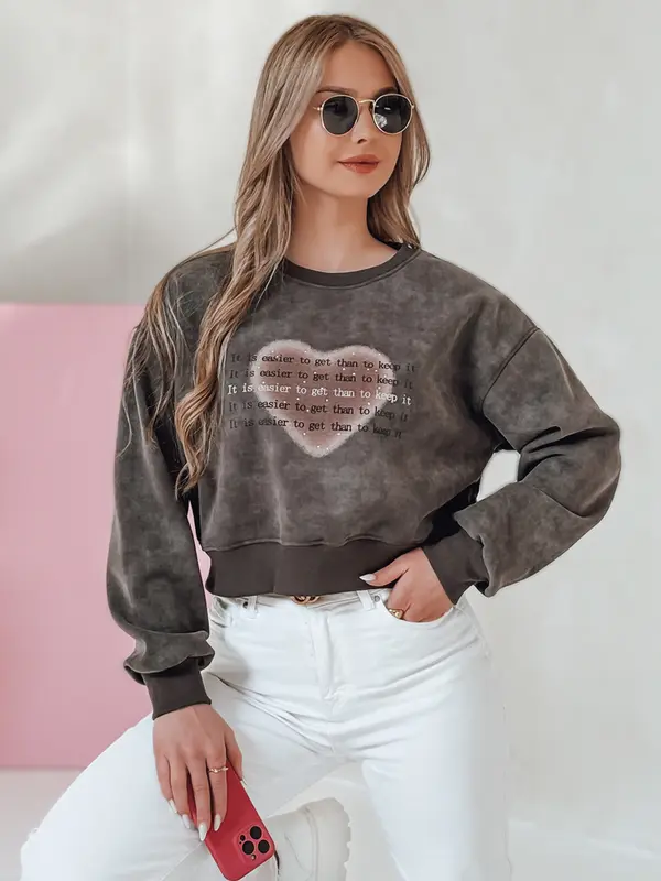 DStreet Ženska oversized jopa s srčki DESSER