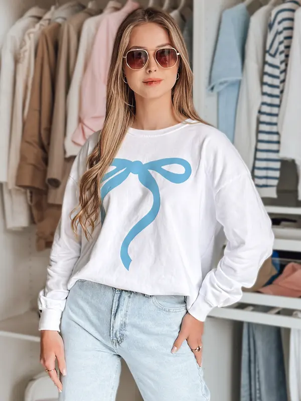 DStreet Ženska oversized jopa SOFTTIE bela