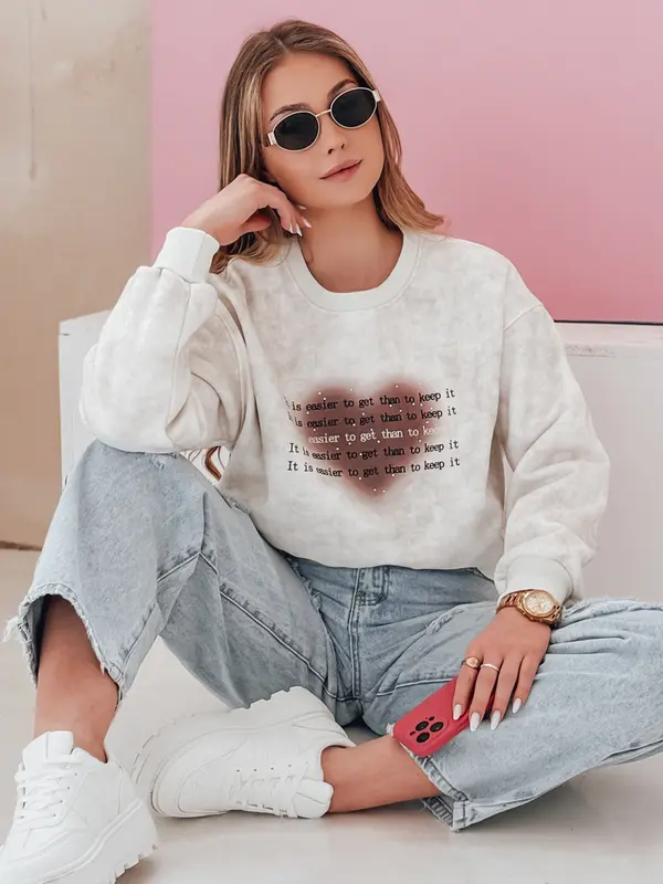 DStreet Ženska oversized majica s tie-dye vzorcem srca DESSER