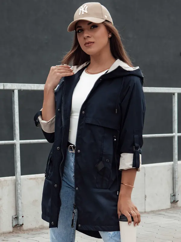 DStreet Ženska parka STYLE QUEEN granatno zelena